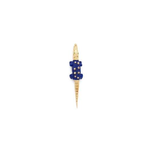 Bibi Van Der Velden Alligator Lapis Lazuli Bite Earring-Single