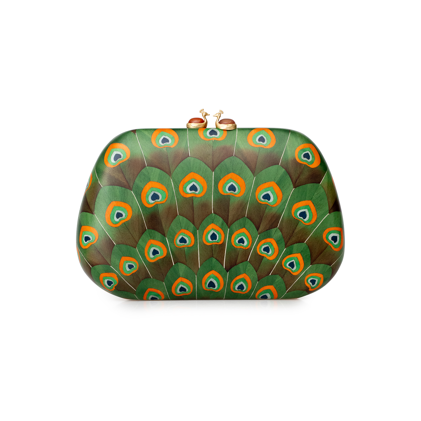 Silvia Furmanovich Quintessence 'Marquetry' Peacock Clutch