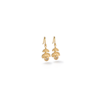 Caroline Ellen Double Laurel Earrings with Champagne Diamonds