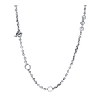 Hoorsenbuhs 5MM Open Link Necklace with Diamond Pendant and Toggle- 22"