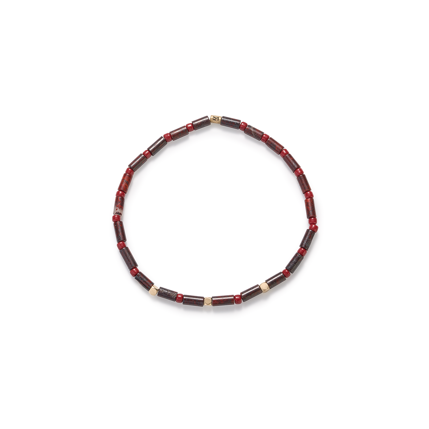Luis Morais Three 14k Yellow Gold Mini Tetras on Beaded Bracelet