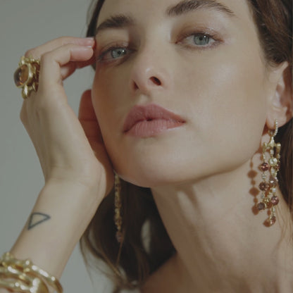 VRAM One-of-a-Kind Chrona Chandelier Zircon and Diamond Earrings