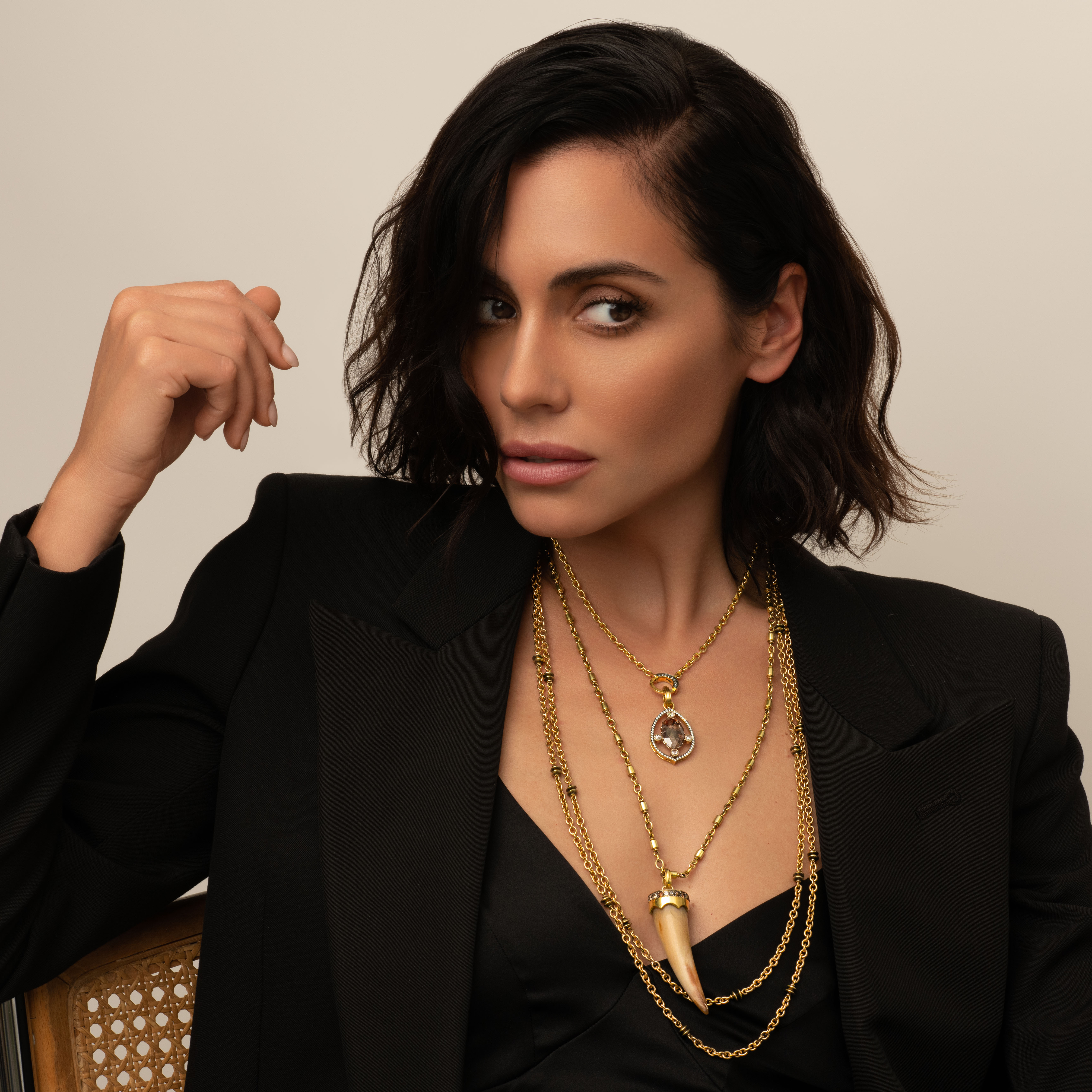 Sylva & Cie Double Strand Bead Necklace