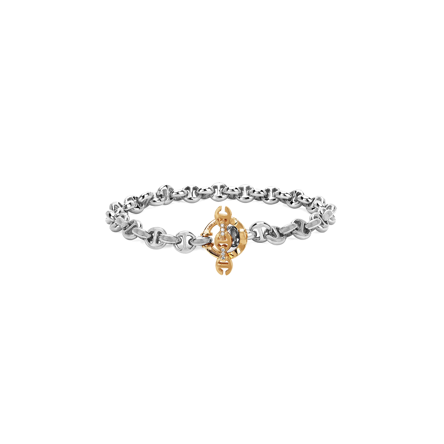 Hoorsenbuhs 5mm Open Link Bracelet with Gold Toggle -8.25 Hoorsenbuhs 5mm Open Link Bracelet with Gold Toggle -8.25