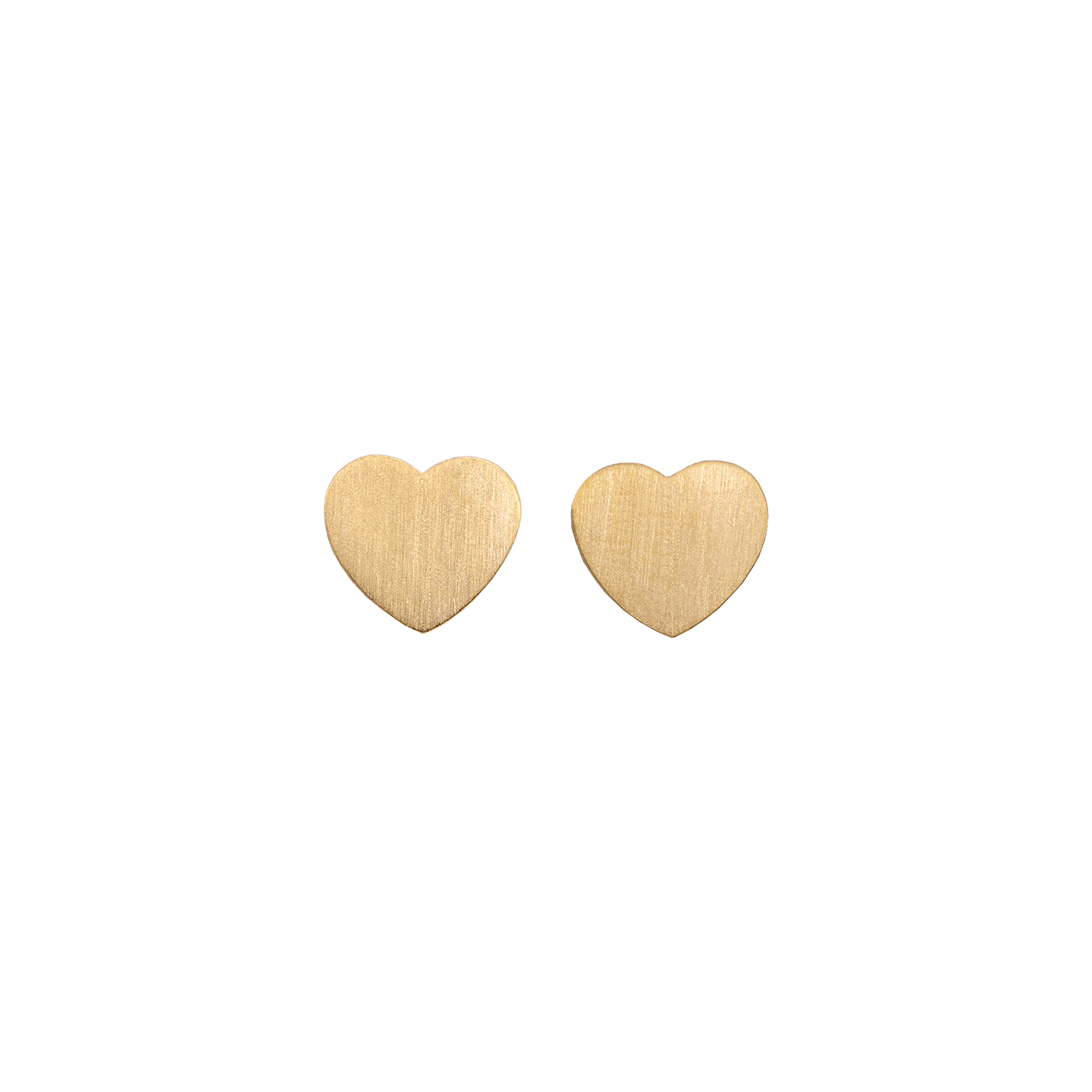 Irene Neuwirth Flat Gold Heart Stud Earrings