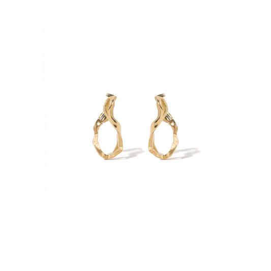 Milamore 'Kintsugi' Infinity Diamond Hoop Earrings