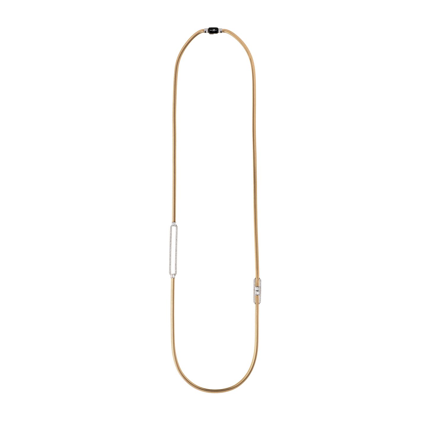Nikos Koulis 'Feelings' Necklace with Baguette and Round Cut Diamonds