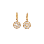 Caroline Ellen Small Pave Lentil Earrings