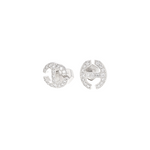 Hoorsenbuhs Mono Link Cufflinks in Sterling with White Diamonds