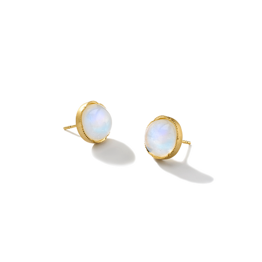 Irene Neuwirth Rainbow Moonstone Stud Earrings