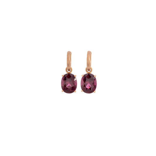 Irene Neuwirth 'Gemmy Gem' One-Of-A-Kind Garnet Huggie Earrings