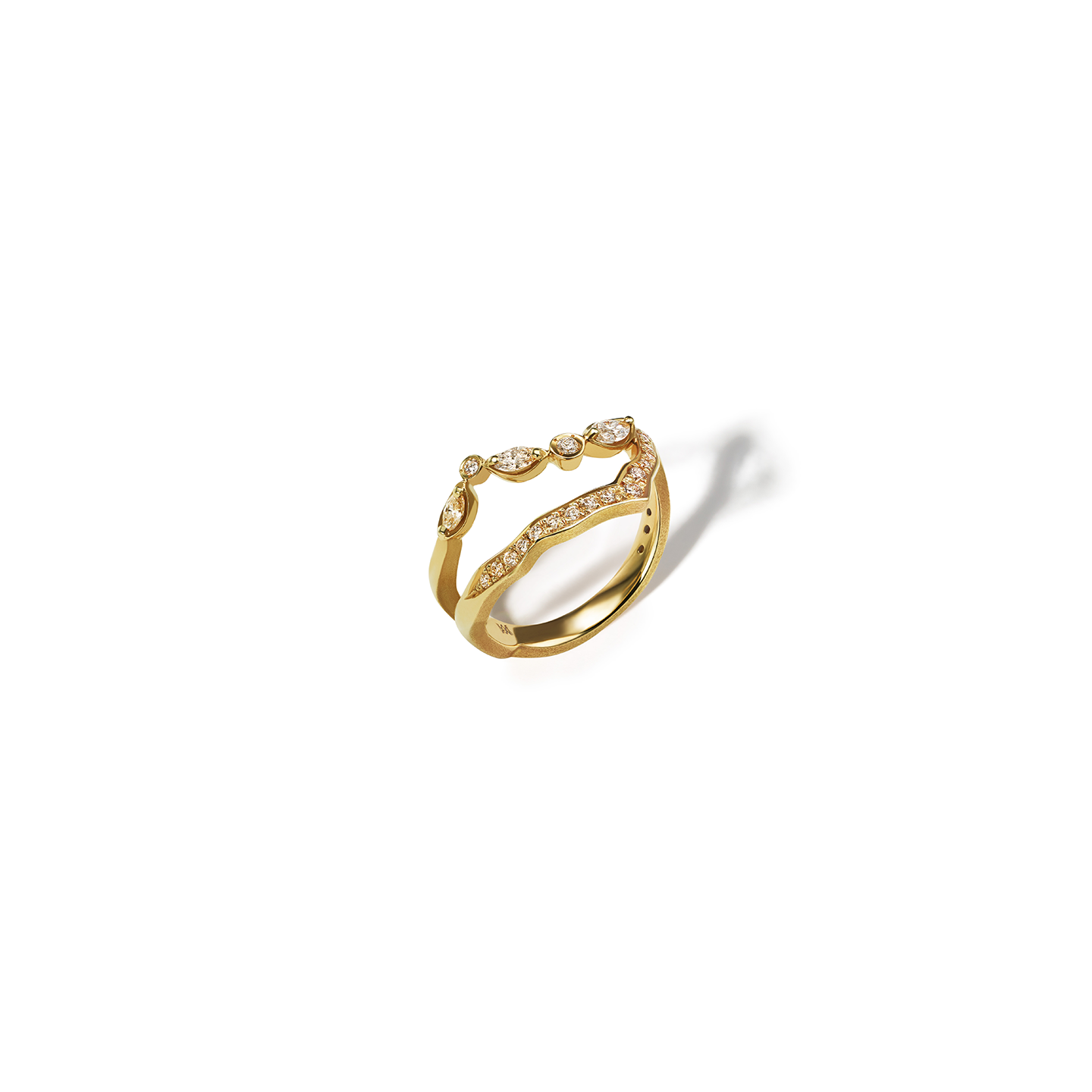 Milamore 'Kintsugi' Pave Diamond Ring I