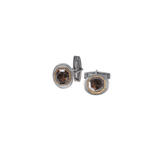 Sylva & Cie Rough Cut Diamond Cufflinks