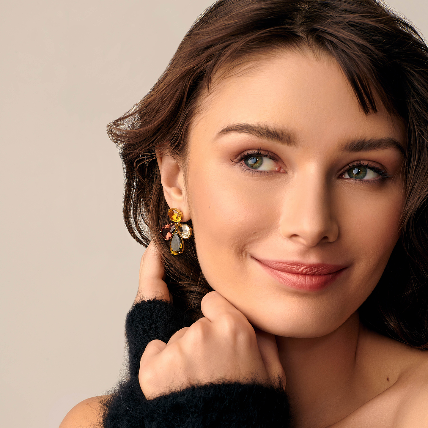 Irene Neuwirth 'Gemmy Gem' One-Of-A-Kind Earrings with Multi Color Tourmalines