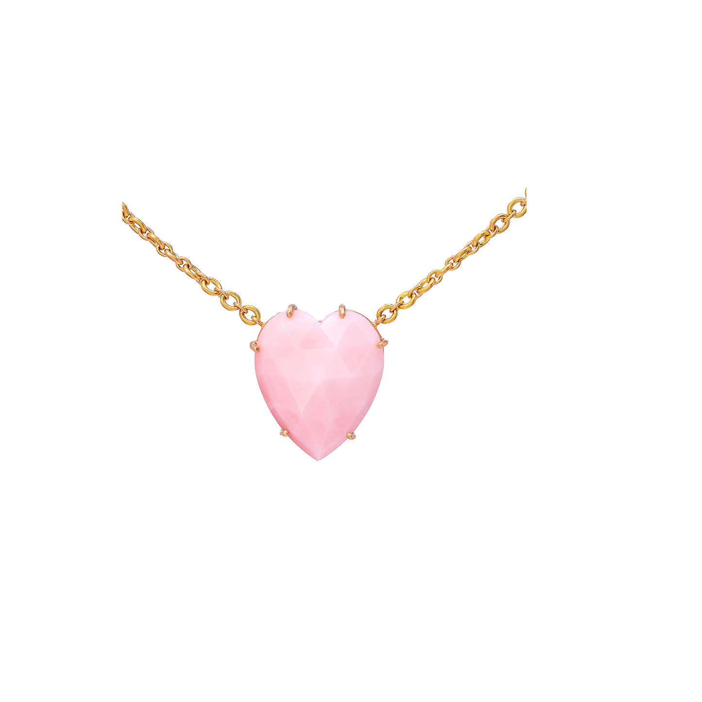 Irene Neuwirth 'Love' Heart Shape Pink Opal Necklace