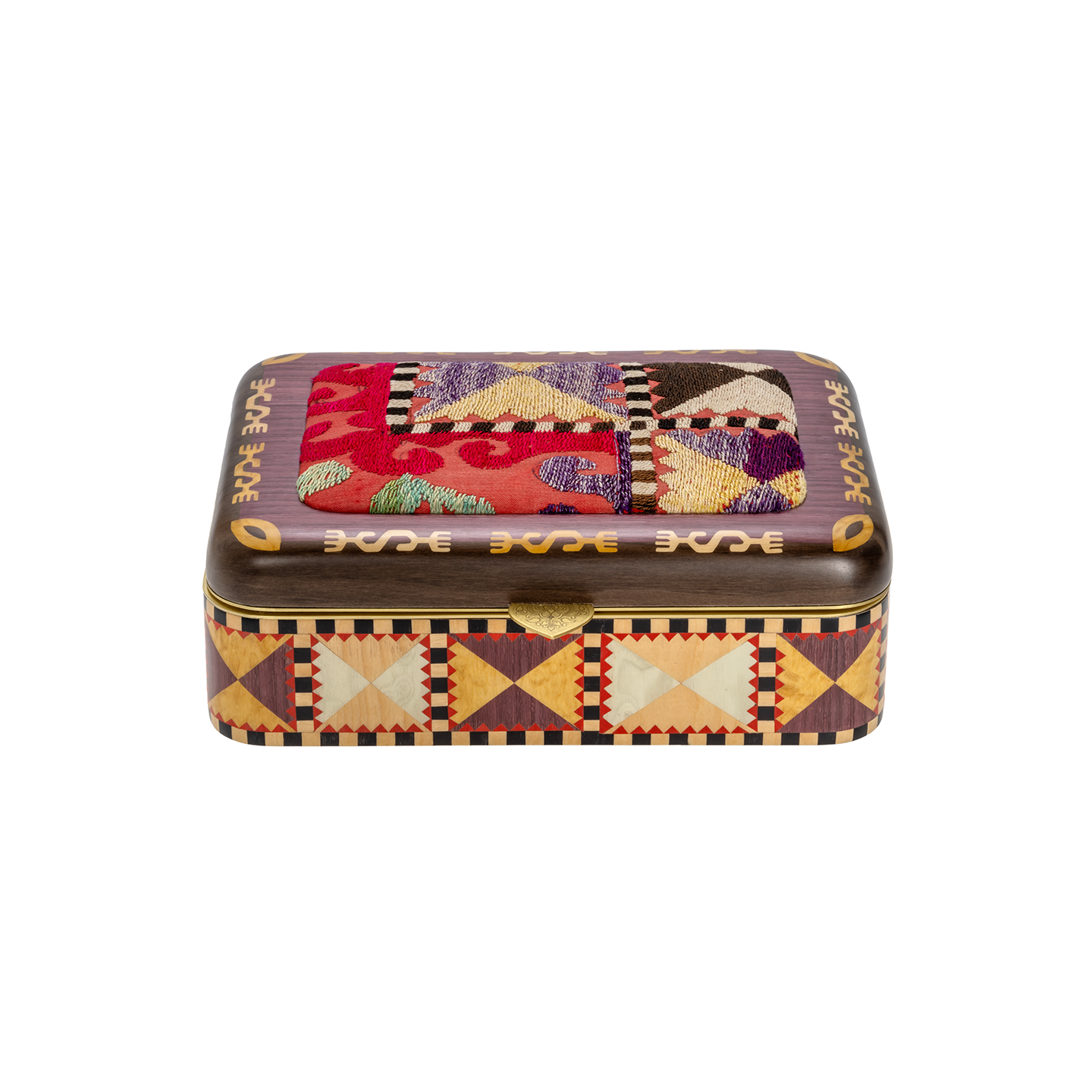 Silvia Furmanovich 'Silk Road' Marquetry Box with Suzani Pattern