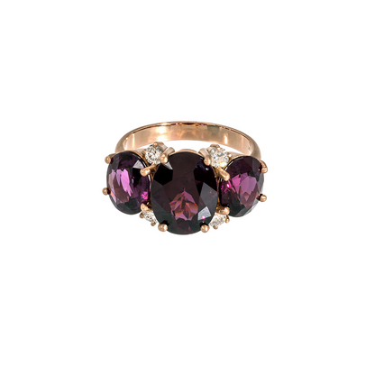 Irene Neuwirth Gemmy Gem One-of-a-Kind Three Stone Garnet Ring