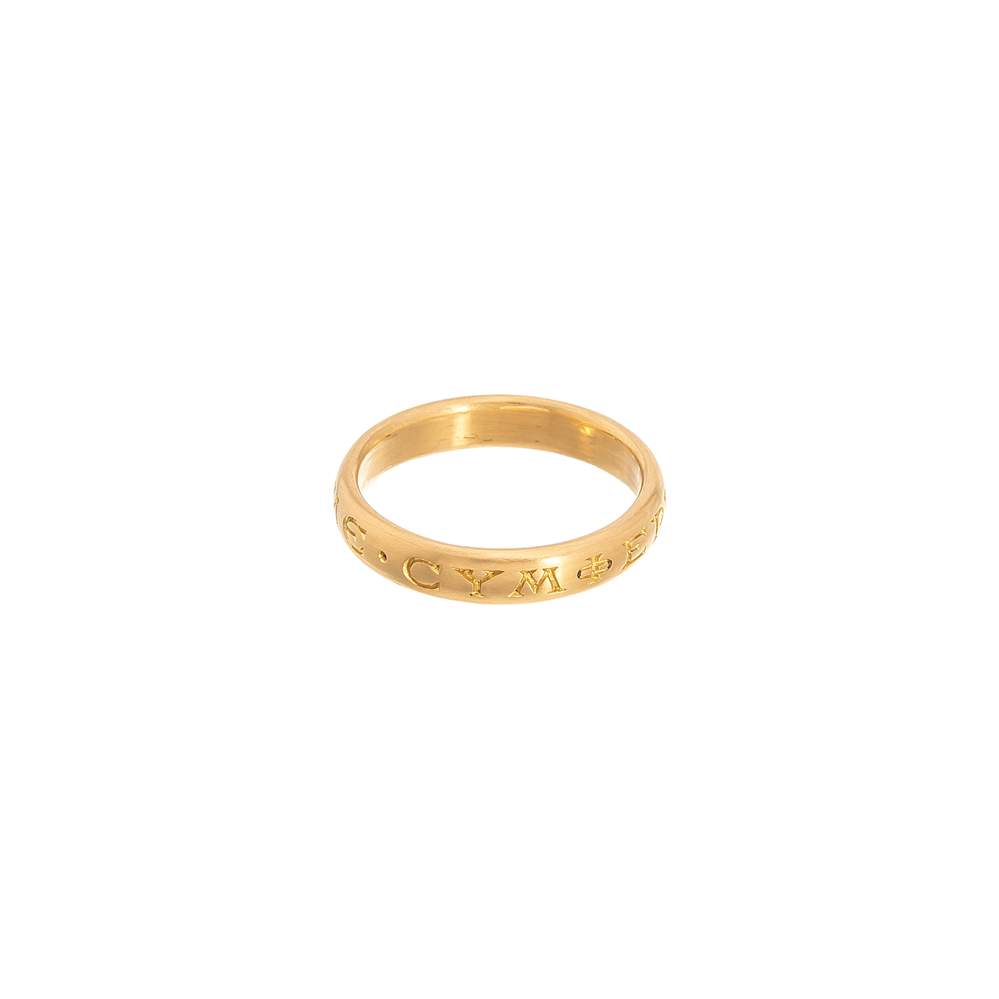 Caroline Ellen Narrow Engraved Band "Love Me It Is To Your Advantage"