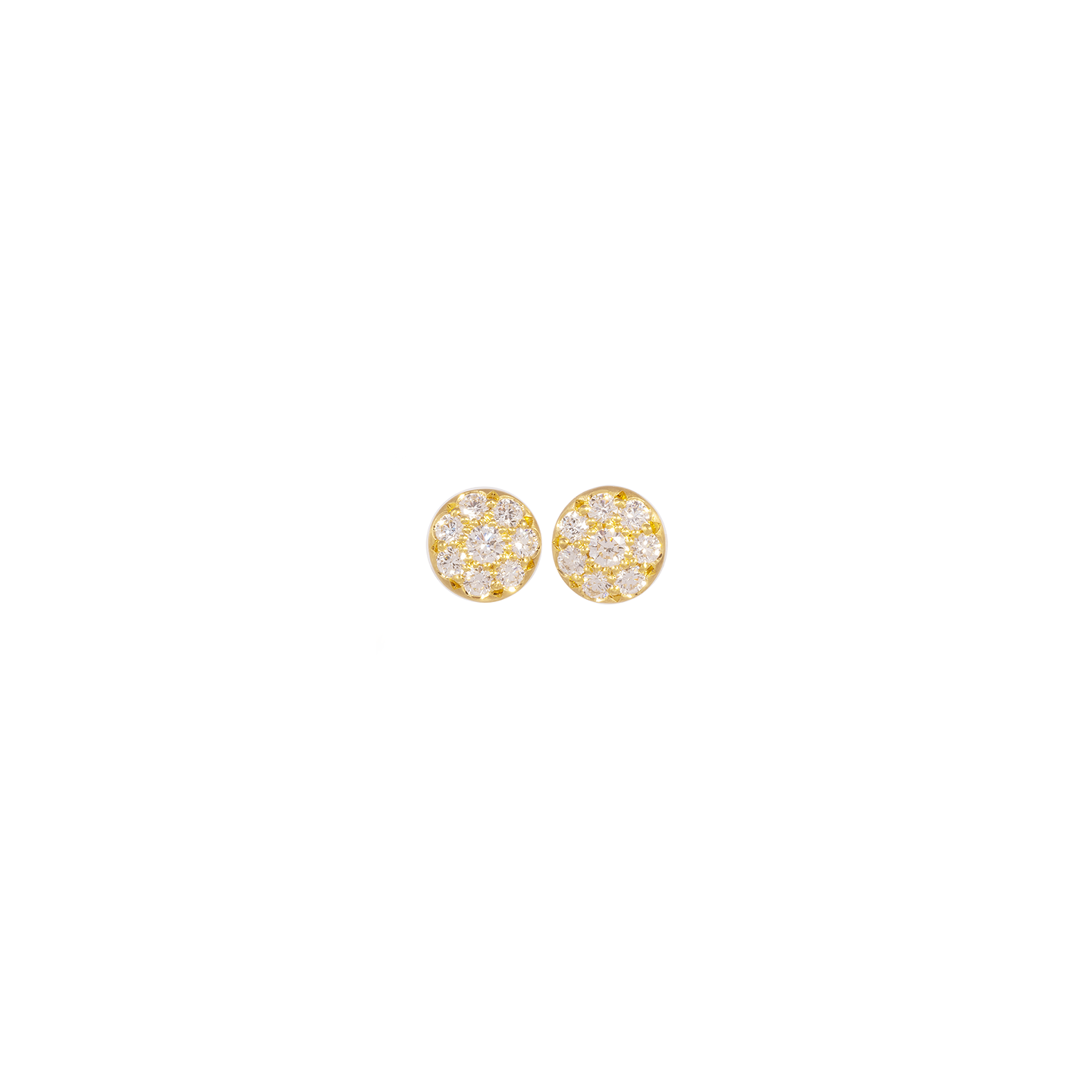 Caroline Ellen Pave Diamond Disk Stud Earrings