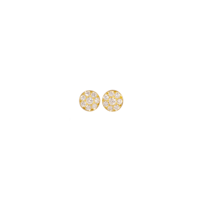 Caroline Ellen Pave Diamond Disk Stud Earrings