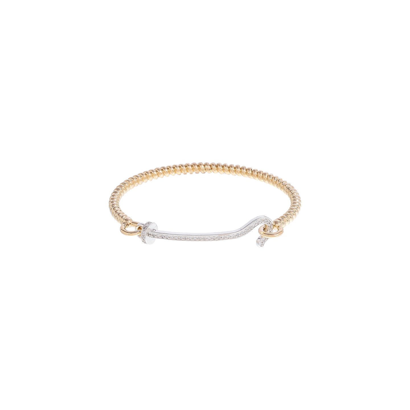 Nancy Newberg Hook Bangle with Diamonds