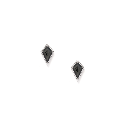 Ezzat Studs with Kite Shaped Grey Diamonds