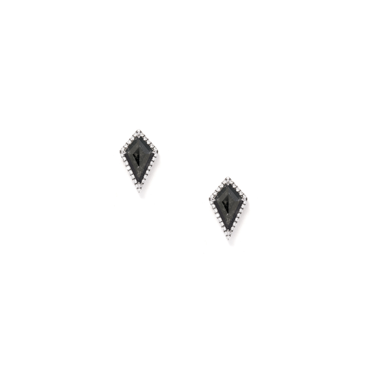 Ezzat Studs with Kite Shaped Grey Diamonds