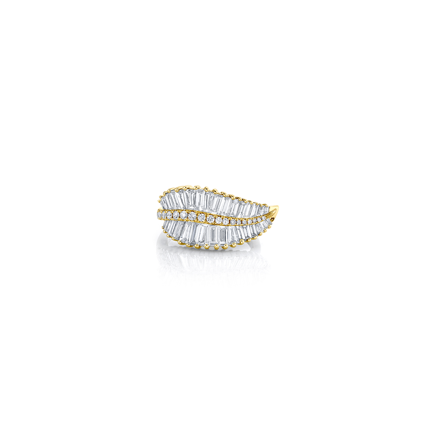 Anita Ko Diamond Sideways Palm Leaf Ring