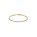 Luis Morais Gold Tennis Bracelet with Blue Sapphires