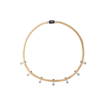 Nikos Koulis 'Feelings' Necklace with Round Cut Diamonds and Black Enamel
