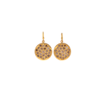 Caroline Ellen Large Pave Cognac Diamond Disk Earring