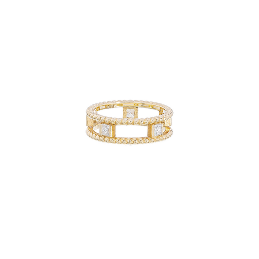 Nancy Newberg Gold and Diamond Twist Ring
